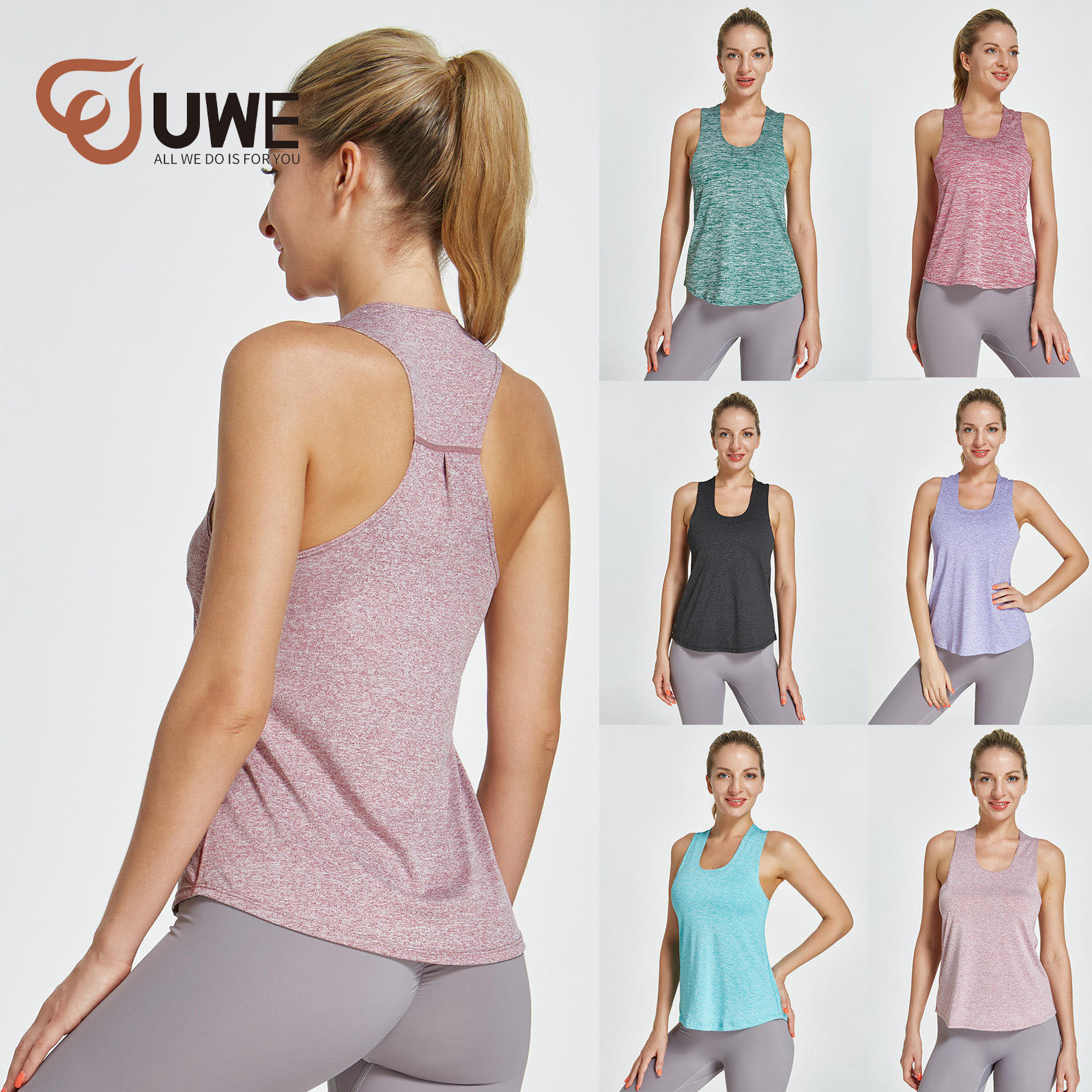 Women yoga vest running sleeveless plus size tank top（184）