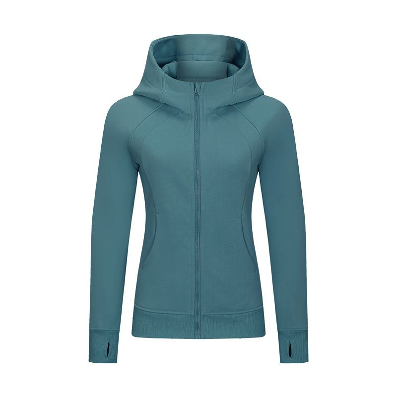 Yoga Hoodies Fleece Warm Full Zipper Sports Jacket（229）