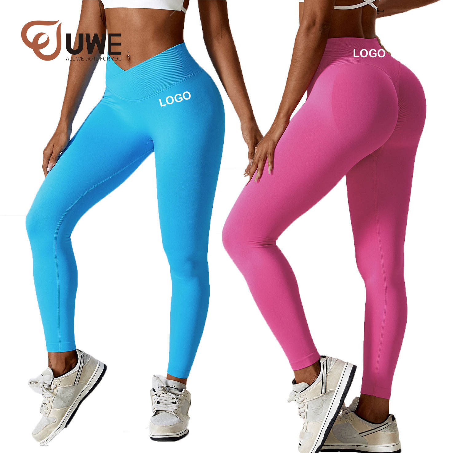 Yoga Leggings Seamless V Cut Running Push Up Pants（230）