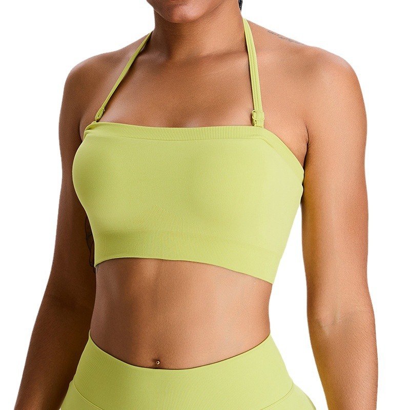 Yoga Bra Halter Neck Backless Fitness Adjustable Sports Bra （370）