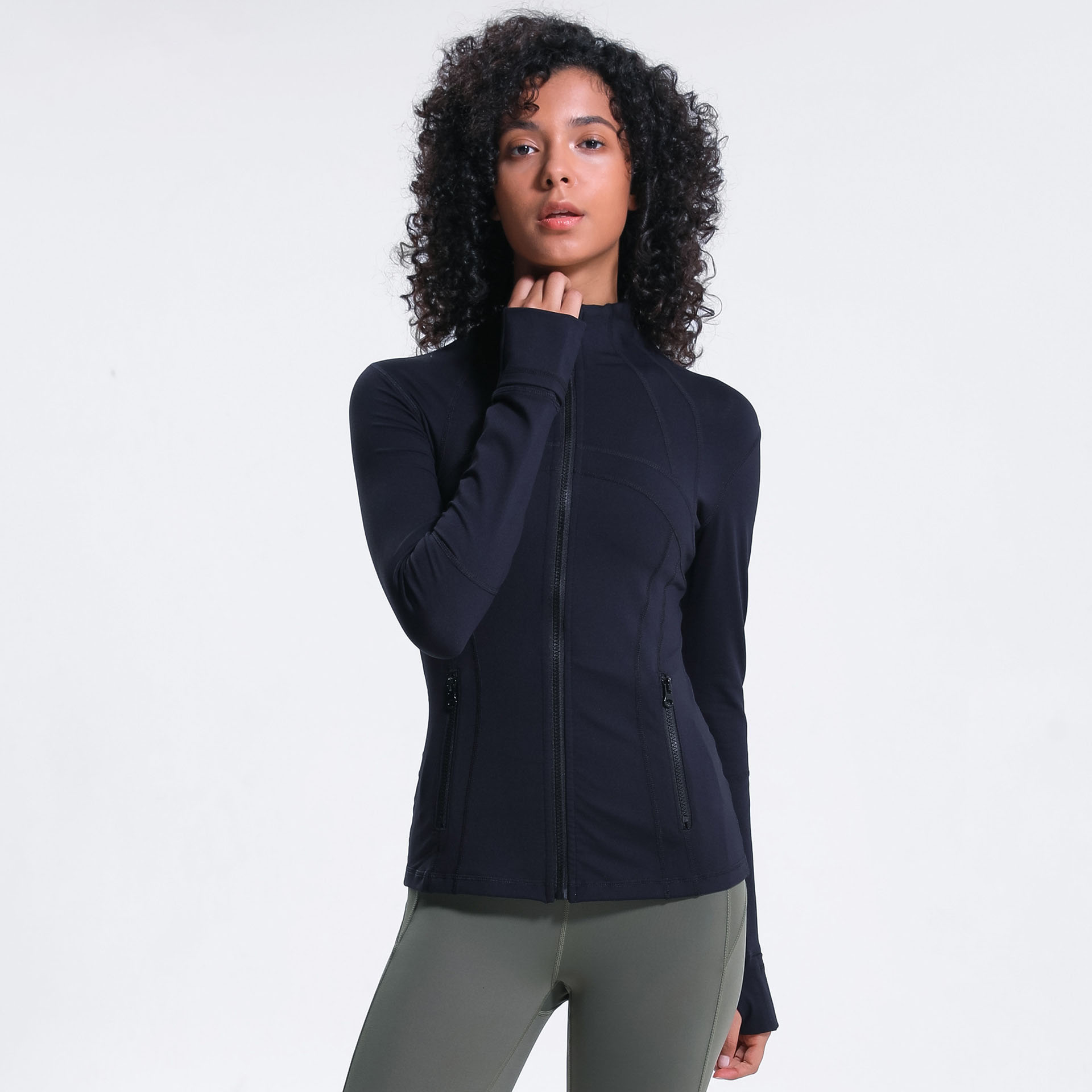 Yoga Jackets Zip Long Sleeve Sports Running Yoga top（455）