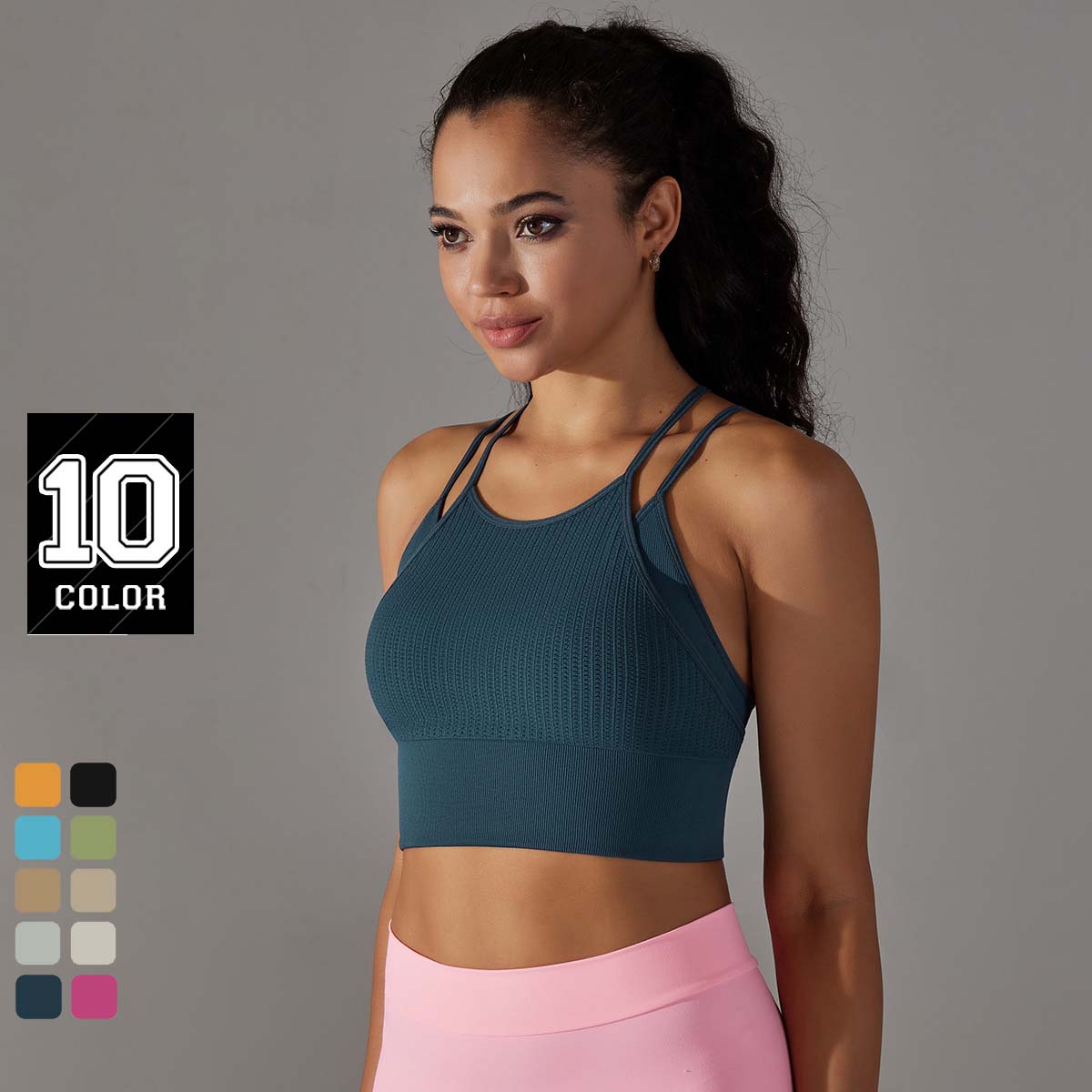 Yoga Bra Thin Strip Seamless Compression Running Sports Bra（567）