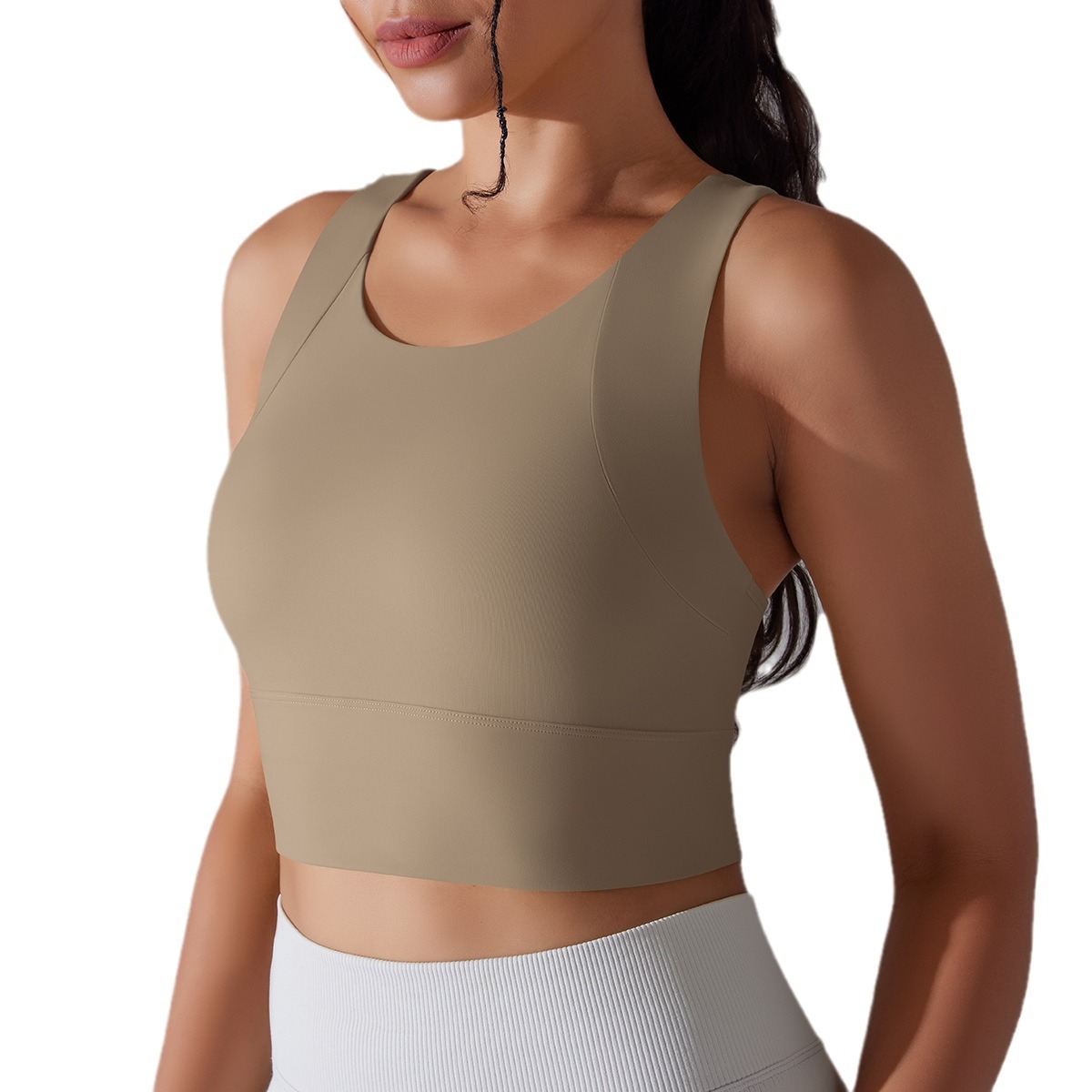 Sports Bra Custom Fixed Cups One Piece Fitness Yoga Top（497）