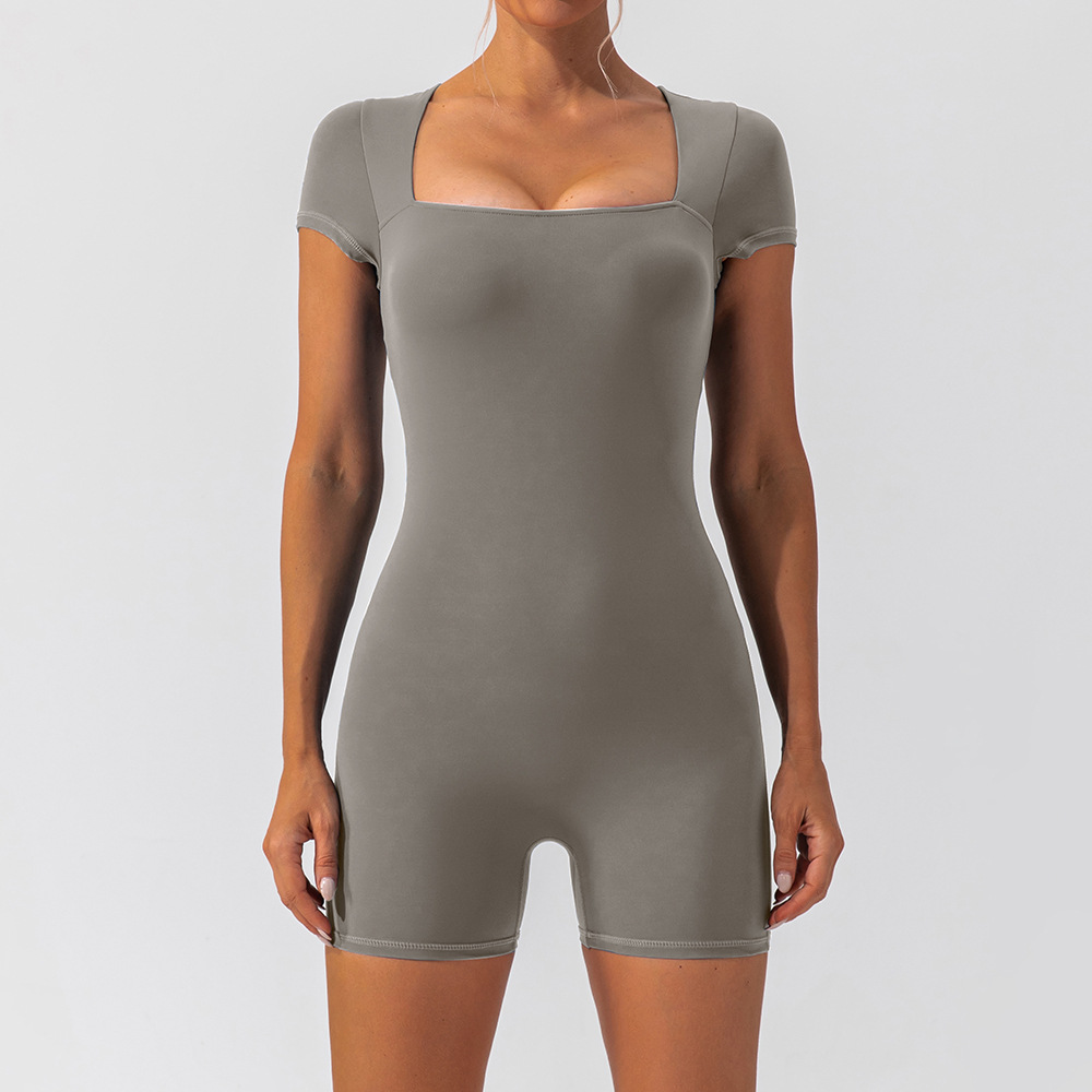 Yoga Jumpsuit Custom Romper Square Neck Workout Active Wear（276）