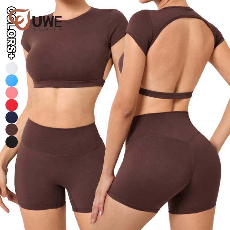 Yoga Set Backless Sporty Women Gym Fitness Sportswear Sets（674）