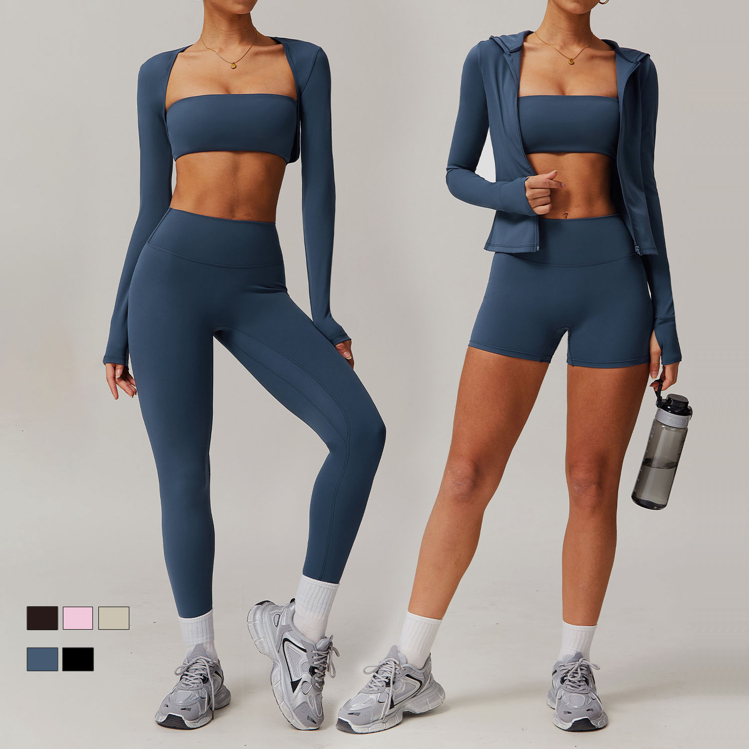 Yoga sets Naked Feeling Fitness Boob Tube Top 5 Pieces Sets（565）