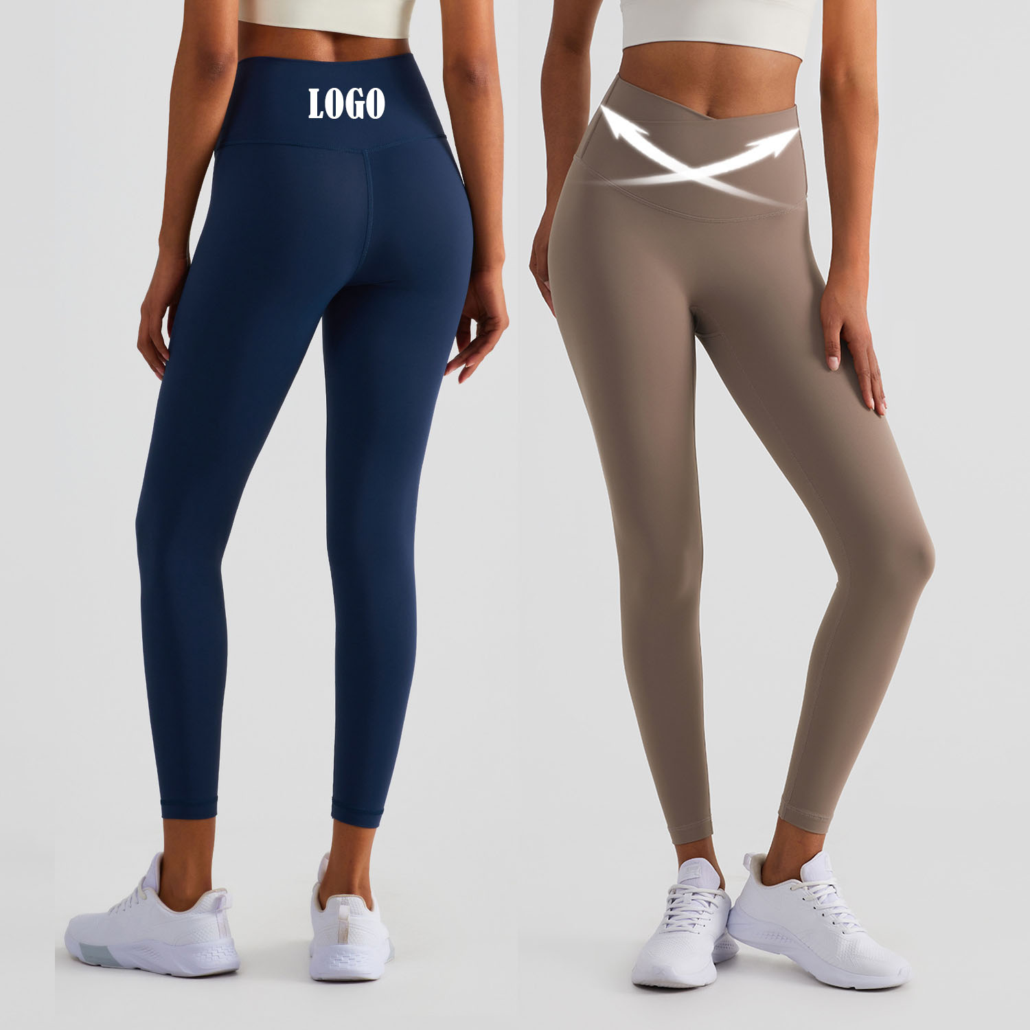 Yoga Leggings Gym Fitness V Cut Cross Waist Tight Pants（446）